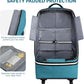 Rolling Car Seat Travel Bag, Padded Carseat Travel Backpack for Airplane,Large Durable Carseat Travel Bag with 4 Wheels,Adjustable Shoulder Strap and Waterproof Base Blue