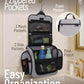 D&D Hanging Travel Toiletry Bag for Men and Women - Extra Large Hanging Shower Bag and Toiletries Organizer Kit with 10 Compartments, Quality Zippers, XXL Metal Swivel Hook, Water-Resistant Nylon