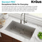 KRAUS Standart PRO 26-inch 16 Gauge Undermount Single Bowl Stainless Steel Kitchen Sink, KHU100-26