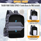 50L Fishing Tackle Backpack with Built-in Rod Holder Large Water-resistant Outdoor Fishing Bag
