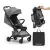 Lightweight Baby Strollers for Airplane, Ultra-Compact Travel Stroller, Light & Strong Portable Toddler Stroller with Carbon Fiber Frame and UPF 50+ Waterproof Canopy, Only 9.9 lbs, Black