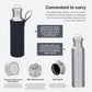 Outdoor 750ml Titanium Sports Bottle with Lid Flask Wide Mouth Water Bottle Canteen Drinking Bottle for Camping Cycling Hiking Ti3253d