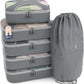 Shacke 6 Set Packing Cubes for Travel - Compression Packing Bags/Travel Organizer - Luggage Organizer Bags for Traveling - Travel Essentials for Women - Cruise Must Haves Packing List