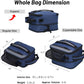 MIER Expandable Lunch Bag Insulated Lunch Box for Men to Work Travel Portable Lunchbox Bags with Shoulder Strap and Water Bottle Holder(Navy/Grey)