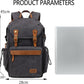 Camera backpack ; Professional UAV Camera bag ;Backpack Large Capacity Photography Canvas backpack camera bag（grey）
