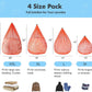 4Pcs Mesh Laundry Bags Washing Machine Mesh Wash Bags for Clothes,Underwear,Lingerie, Bed Linen with Drawstring Closure Sturdy(4 Size, Orange)
