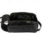 10" Premium Leather Toiletry Travel Pouch With Waterproof Lining | King-Size Handcrafted Vintage Dopp kit By Aaron Leather Goods (Grease Black) - Roamly