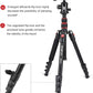 BONFOTO B690A Camera Tripod for Travel,Lightweight Aluminum Portable DSLR Tripod with 360 Degree Ball Head and Carry Bag, Camera Stand for Ring Light & Canon Nikon Sony DSLR