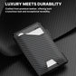 typecase Tactical Wallet for Men Card Holder: Pop Up Card Case, Genuine Leather, Smart, RFID Blocking, Slim, Minimalist, Thin, Front Pocket - 9-13 Card Capacitiy, ID Window, Money Clip (Orange)