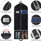 Zilink Long Dress Garment Bags for Travel 60" Dress Suit Cover for Storage with 2 Large Mesh Pockets and a PVC Card Holder, Black