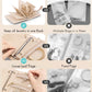 Vlando Travel Jewelry Case,Portable Jewelry Organizer Storage Book with Clear Zipper Velvet Jewelry Pouch Bag Gifts for Traveler Women Girls-Toffee