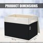 Large 17" 42 Quarts Collapsible Stackable Storage Bins with Lids [3-Pack] Foldable Fabric Linen Storage Boxes Cube, Closet Organizer Baskets with Label for Home (16.7 x 12 x 12", Black & White)