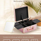 OMIRO Makeup Case, Makeup Bag with Light Up Mirror Set, Makeup Organizer Bag with Magnet Makeup Mirror for Women and Girls