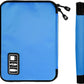 Electronics Travel Organizer,Portable Waterproof Electronic Travel Storage Bag for Small Charging Cord Storage,Charger,SD Card etc,for Travel,Business- Blue Green