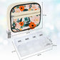 Serfeymi Weekly Travel Pill Organizer Pill Case for Purse with Removable 7 Day Pill Box, Fashionable Travel Medicine Organizer Pill Container for Medicine, Vitamin, Supplement - Bloom 01 + Pill Box