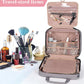 Grey Toiletry Bag, Makeup Organizer, Travel Bag For Women Mens Toiletries, Waterproof with Hanging Hook, Large Capacity