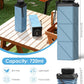 Collapsible Water Bottles, 2nd Generation Leakproof BPA-Free Travel Water Bottle 24.3oz(720ml),Lightweight Reusable Water bottle, Portable for Travel Cycling Gym Camping Sports,Blue
