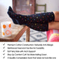 Cotton Compression Socks for Women & Men. 15-20 mmHg Support Knee-High Black M/L