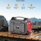 Apowking 146Wh Portable Power Station Bank 200W Peak(100W Rated) Solar Powered Power Bank with AC Outlet 110V, 39600mAh, USB QC3.0 Fasting Charging, LED Flashlights for Home Camping Emergency