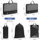 WANDF 7 Set Compression Packing Cubes for Travel, Shirt Folder for Wrinkle-Free, Suitcase Organizer Bags Set for Carry-On Checked Luggage Duffle Bag Women Men(Black)