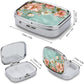 Metal 2 Compartment Pill Organizer Travel Friendly Portable Compact Pill Box Cute Pill Case,for Pocket Wallets Daily Portable Medicine Vitamin Tablet Storage (Flowers)