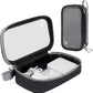 pack all Clear Electronic Organizer, TPU Cable Organizer Bag, Compact Cord Travel Organizer for Cables, Chargers, Phones, USB Cords, SD Cards (Black)