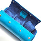 Genuine Napa Leather Watch Roll Travel Case for 3 Watches - Travel Watch Rolls and Leather Watch Display Cases with Velvet Interior - Watch Storage Organizer Men's (Blue 3 Watch Roll Case)