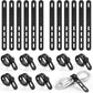 Lamicall 20Pack Silicone Cable Ties, Office Desk Organizer Accessories, Reusable Wire Ties Management with Lock Buckle, Adjustable Charger Cable Strap, Electrical Cord Keeper for Travel Essentials