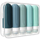 Travel Bottles for Toiletries, 5 Pack TSA Approved Travel Size Containers, 3oz Leak Proof Refillable Travel Accessories for Shampoo Conditioner, BPA Free Travel Bottles with Toiletry Bag