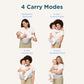 Ergobaby Lift Ergonomic Baby Hip Seat Carrier with Storage, Comfortable Wide Waistbelt and Lumbar Support (17lbs - 45lbs) - Anti-slip Toddler Carrier - Pearl Grey
