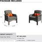 HOOOWOOO Patio Furniture Set,2 Pieces Outdoor Wicker Chairs Set,All Weather Bistro Chairs with Comfy High Back,Black