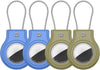 Waterproof Airtag Holder,4 Pack Airtag Case with Secure Lock,Airtags Keychain for Apple Airtag,Anti-Lost Protective Case Air tag Accessories for GPS Tracker Luggage,Bag,Key,Pet-Blue/Blue/Green/Green