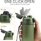 TakeToday Collapsible Water Bottles 20oz, Leak Proof, BPA-Free, Foldable Silicone Travel Water Bottle with Straw Strap for Cycling, Hiking, Outdoors