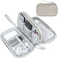 FYY Electronic Organizer, Travel Cable Organizer Bag Pouch Electronic Accessories Carry Case Portable Waterproof Double Layers Storage Bag for Cable, Charger, Phone, Earphone, Medium Size- Khaki