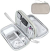 FYY Electronic Organizer, Travel Cable Organizer Bag Pouch Electronic Accessories Carry Case Portable Waterproof Double Layers Storage Bag for Cable, Charger, Phone, Earphone, Medium Size- Khaki