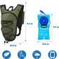 Lightweight Hydration Backpack 2L Water Bladder Pack for Running, Cycling, Hiking – Anti-Theft Water Backpack with Phone Holder, Trekking Pole Holder & Reflective Strips for Men & Women
