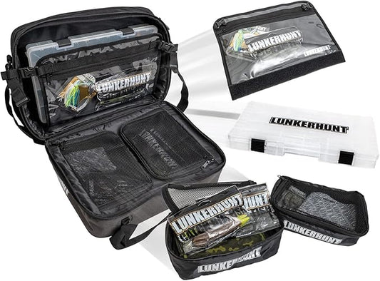 Lunkerhunt Fishing Tackle Sling Bag with Adjustable Strap - Water-Resistant TPE Fabric