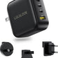 LULULOOK 100W USB C Charger, 4-Port GaN Fast Charging Block, PD Type-C Wall Charger Travel Adapter for MacBook Pro/Air, iPhone 16, Pixelbook, iPad, Samsung Galaxy S24, Console, UK/EU/AU Plug Included