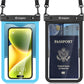 Waterproof Phone Pouch - 8.5in Waterproof Phone Case with Lanyard, IPX8 Cell Phone Dry Bag Beach Essentials for iPhone 16 15 14 13 12 Pro Max, Galaxy S24 S23 S22 S21 Series, 2 Pack