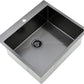 Comllen 25 x 22 Inch Drop In Black Kitchen Sink,Topmount 16 Gauge Stainless Steel Black Kitchen Sinks, 9 Inch Deep Utility RV Sink with Dish Grid and Basket Strainer
