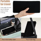 Velvet Travel Jewelry Case Roll Bag Organizer for Necklace Bracelet Earrings Ring (Black) (grey and black)