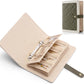 Vlando Travel Jewelry Organizer Case,Mom Gifts from Daughter,Jewelry Storage Book Ring Binder with Clear Zipper Velvet Jewelry Pouch Bag,Travel Essentials for Rings,Necklace,Earrings-Olive Green