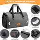 Waterproof Duffel Bag, 70L Roll-top Motorcycle Dry Bag with Air Valve & Quick-fixed Straps, Travel Duffle Bags for Kayaking Paddle Boarding Rafting Boating Camping Riding Fishing - Grey