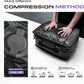 TPU Vacuum Bag for Travel, 70D Nylon Reusable Compression Bag with IP67 Waterproof Zipper, Compression Packing Cubes for Clothing, Space Saver Bags for Luggage and Backpack (Full Open, Grey,2Pcs)