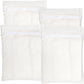 4-Piece White Large Durable Organic Cotton Mesh Laundry Bags with Sturdy Zippers and Breathable Mesh are Delicate Laundry Bags for Underwear, Clothes, Pants and Socks