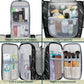 PAVILIA Extra Large Toiletry Bag Travel Bag for Women Men, Hanging Cosmetic Organizer, Water Resistant Makeup Bag for Accessories Toiletries, Travel Essentials Kit (Black Chevron)