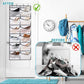 2 Packs Over the Door Shoe Organizer, 24 Extra Large Mesh Pockets Hanging Shoe Boots Rack Holder, Closet Hanging Organizers for Storage Sneakers High Heeled Shoes Slippers (White)