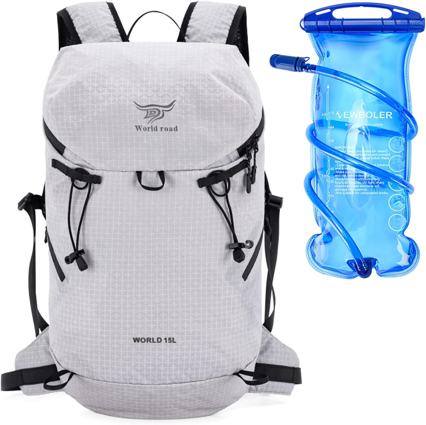 15L Hydration Backpack with 2L Water Bladder Water Backpack for Women, , Lightweight & Comfortable Running Vest for Running, Hiking, Cycling, Climbing, Camping, Biking,Rave - Roamly