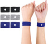 Cozyhealth Motion Sickness Wristband, Anti-Nausea Acupressure Wrist Band for Nausea Relief, Dizziness and Vomiting from Car Boat Flying Travel Sickness (Black/Grey/Dark Blue, 3 Pairs)