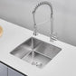 18 Inch Undermount Kitchen Sink Brushed, 18 Gauge T-304 Stainless Steel Handmade Single Bowl Kitchen Bar/Prep Sink Undermount, 18"x18"x9"